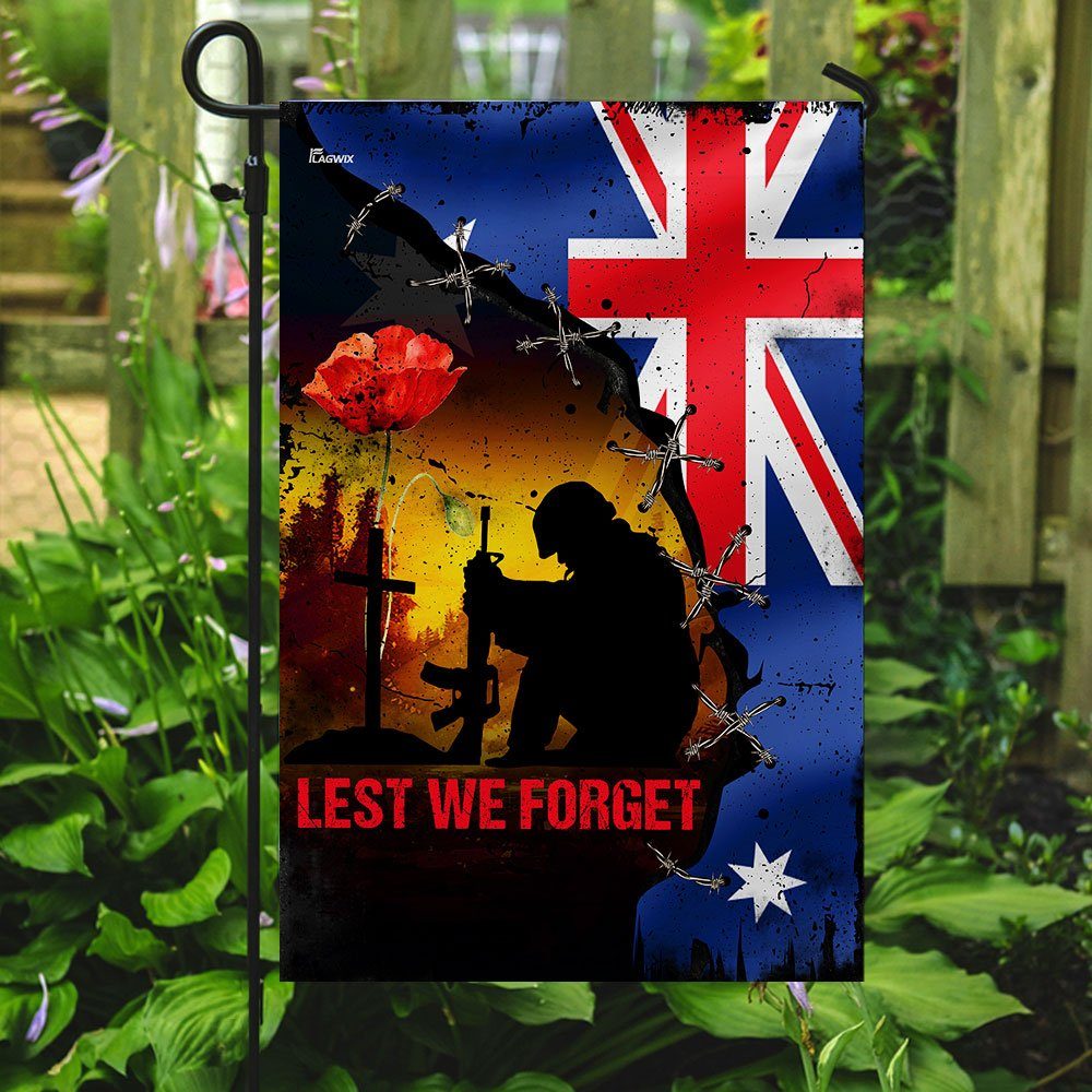 Lest We Forget. Remember Memorial Day Veterans In Australia Flag - Image 7