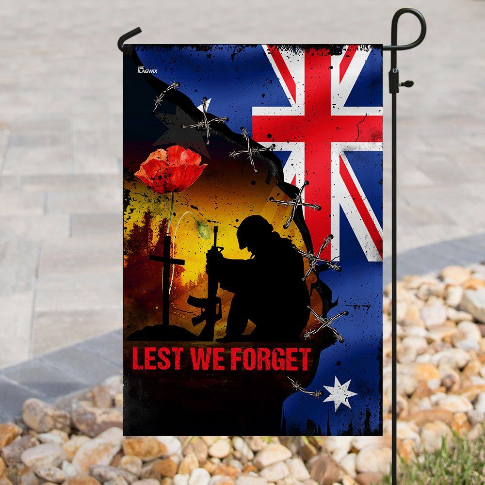 Lest We Forget. Remember Memorial Day Veterans In Australia Flag - Image 8
