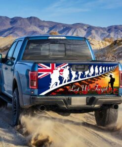 lest we forget. veteran poppy australian truck tailgate decal sticker wrap thb3363td 5185