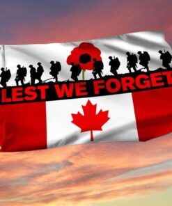 Lest We Forget Canada Grommet Flag, Remembrance Day QNN815GF