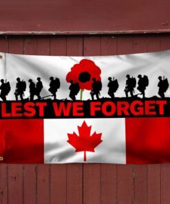 lest we forget canada grommet flag, remembrance day qnn815gf 4569