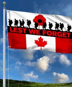 lest we forget canada grommet flag, remembrance day qnn815gf 5184