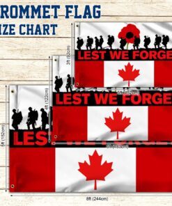 lest we forget canada grommet flag, remembrance day qnn815gf 5513