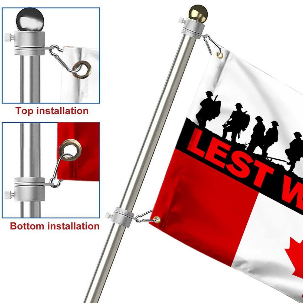 Lest We Forget Canada Grommet Flag, Remembrance Day QNN815GF - Image 6