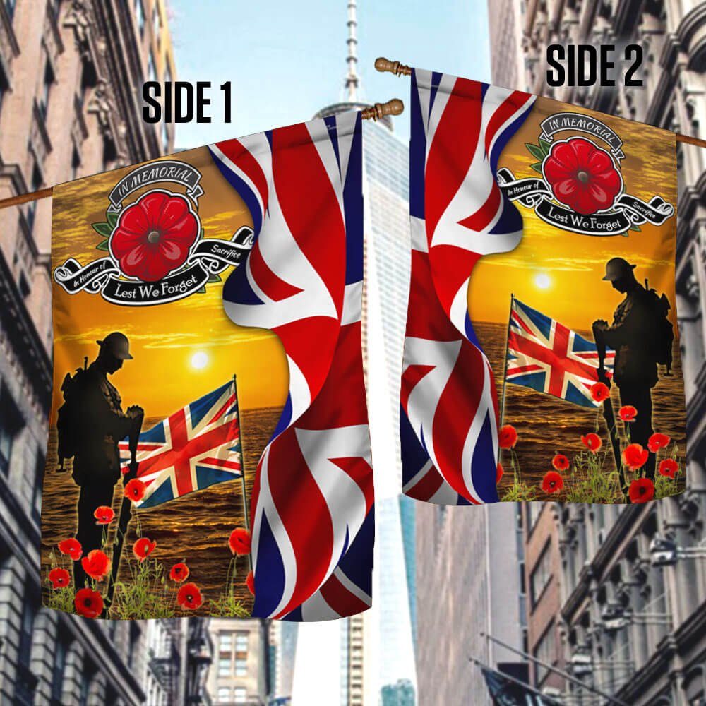 Lest We Forget In Honour Of Sacrifice UK Flag THB3569Fv1 - Image 3