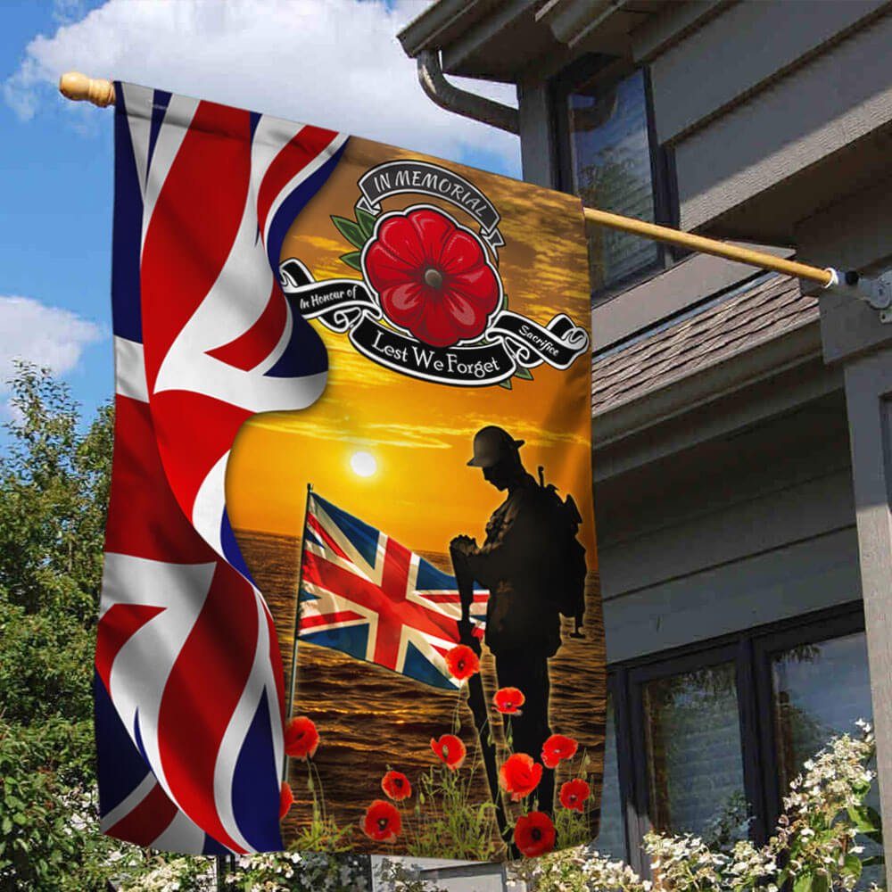 Lest We Forget In Honour Of Sacrifice UK Flag THB3569Fv1 - Image 2