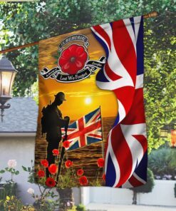 Lest We Forget In Honour Of Sacrifice UK Flag THB3569Fv1