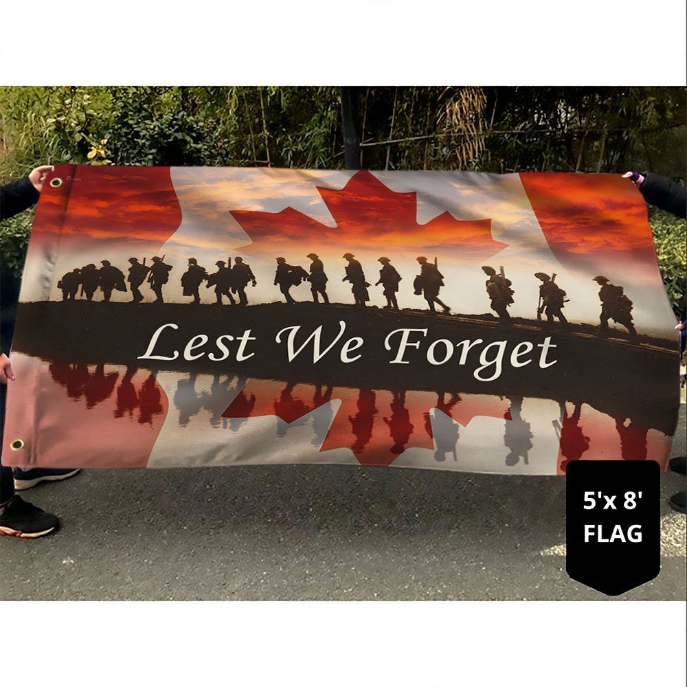 Lest We Forget Remembrance Day Canada Grommet Flag TQN111GFv1 - Image 5
