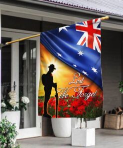 Lest We Forget Veteran Australian Flag THB3369F