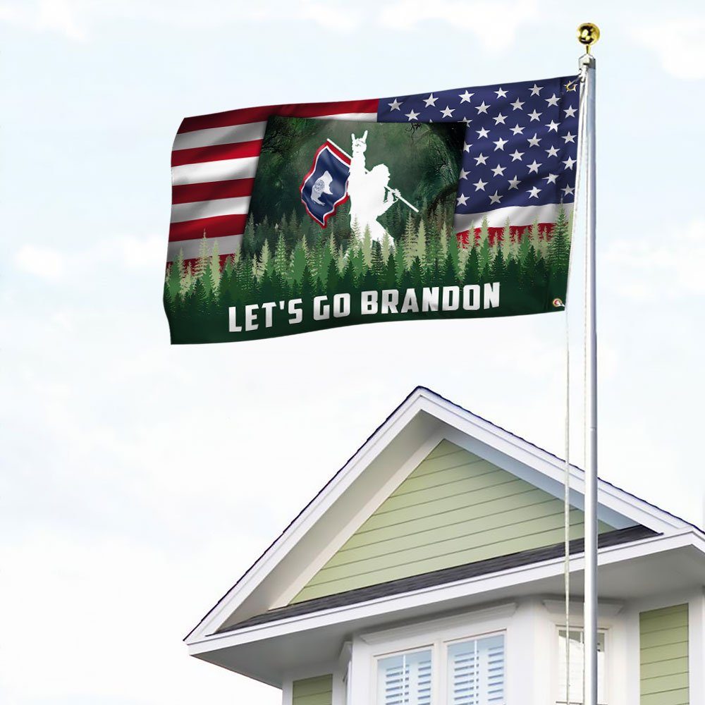 Let's Go Brandon. Bigfoot Sasquatch Wyoming American Flag TPT249GF - Image 6