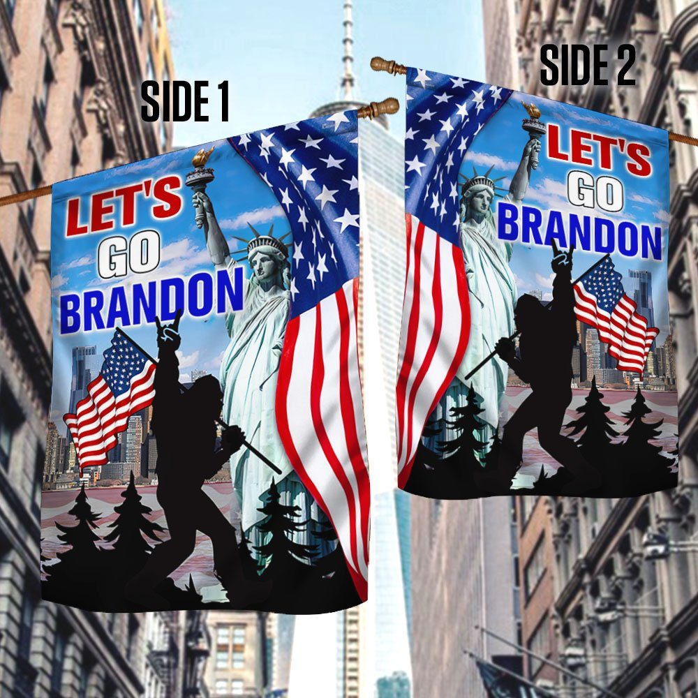 Let's Go Brandon Flag, Patriotic Bigfoot Sasquatch QNN552Fv1 - Image 3