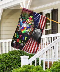 let it be gnome hippie american us flag 2080