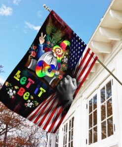 let it be gnome hippie american us flag 3216