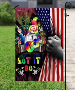 let it be gnome hippie american us flag 4716