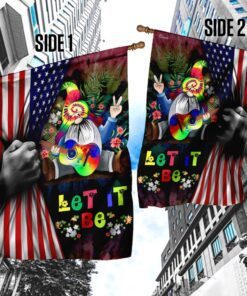 let it be gnome hippie american us flag 7690