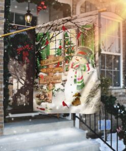 Let It Snow Christmas Flag