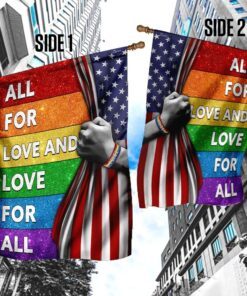 lgbt all for love and love for all flag 6057
