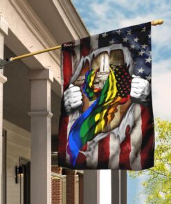 LGBT Christian Cross America U.S. Flag