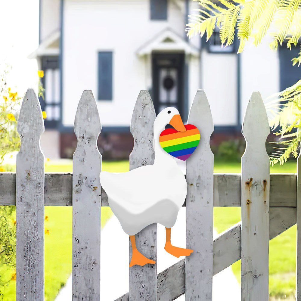 LGBT Duck Hanging Metal Sign, No Gender Only Goose QNN568MS - Image 4
