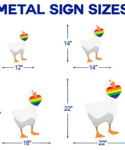 lgbt duck hanging metal sign, no gender only goose qnn568ms 5468