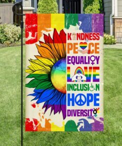 lgbt flag kindness, peace, equality ddh3455f 1338