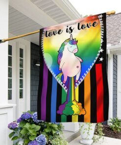 LGBT Flag Love Is Love Unicorn BNN151F