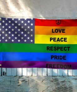 lgbt flag pride lgbt american grommet flag qtr211gf 2665