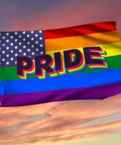LGBT Flag Pride LGBT American Grommet Flag QTR260GF