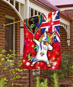 LGBT Flag Unicorn Love Is Love DDH2812Fv3