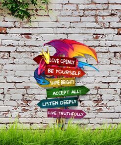 lgbt garden metal sign love openly ntt135ms 2072