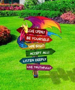 LGBT Garden Metal Sign Love Openly NTT135MS