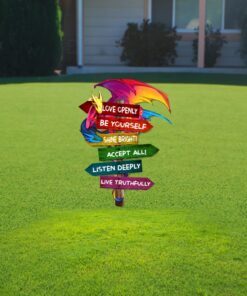lgbt garden metal sign love openly ntt135ms 4986