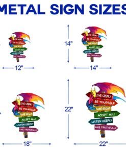 lgbt garden metal sign love openly ntt135ms 6303
