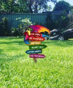 lgbt garden metal sign love openly ntt135ms 8515