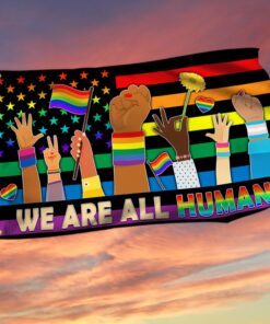 LGBT Grommet Flag We Are All Human TQN138GF