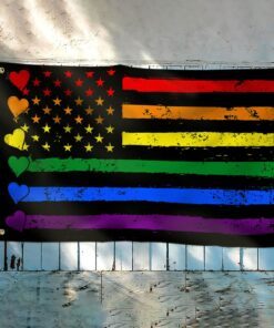 lgbt heart pride month grommet flag qnk144gf 7805