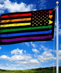 lgbt heart pride month grommet flag qnk144gf 7863