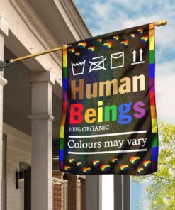 LGBT Human Beings 100% Organic Colours May Vary Flag