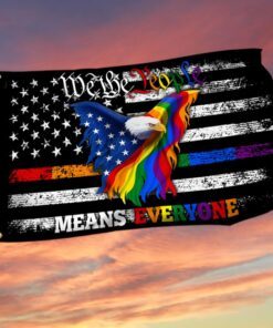 LGBT Pride Eagle Grommet Flag We The People Means Everyone DDH3459GF