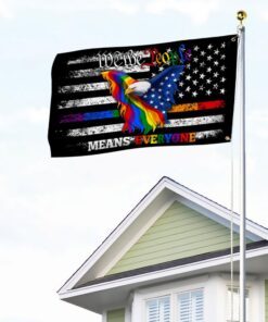 lgbt pride eagle grommet flag we the people means everyone ddh3459gf 6496