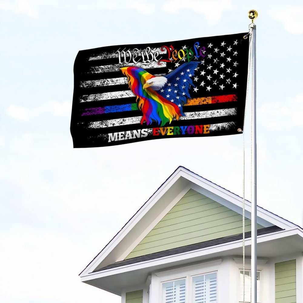 LGBT Pride Eagle Grommet Flag We The People Means Everyone DDH3459GF - Image 4