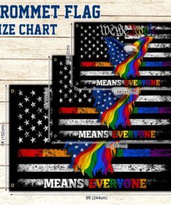 lgbt pride eagle grommet flag we the people means everyone ddh3459gf 6604