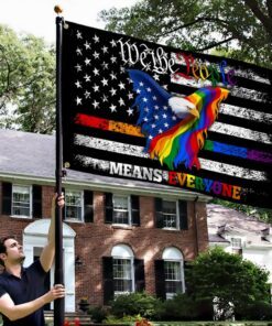 lgbt pride eagle grommet flag we the people means everyone ddh3459gf 6637