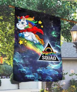 lgbt pride squad flag unicorn fly ntb64f 4689