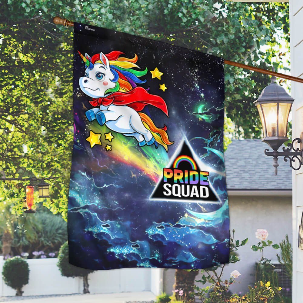 LGBT Pride Squad Flag Unicorn Fly NTB64F - Image 2