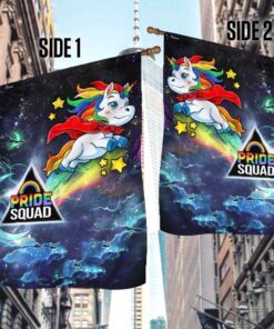 lgbt pride squad flag unicorn fly ntb64f 5328
