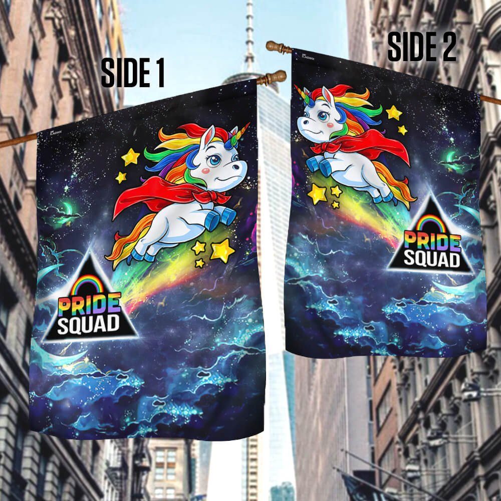 LGBT Pride Squad Flag Unicorn Fly NTB64F - Image 3
