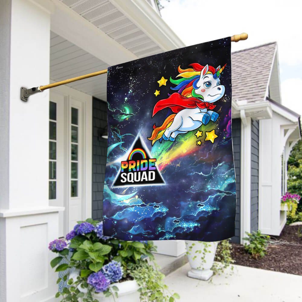 LGBT Pride Squad Flag Unicorn Fly NTB64F