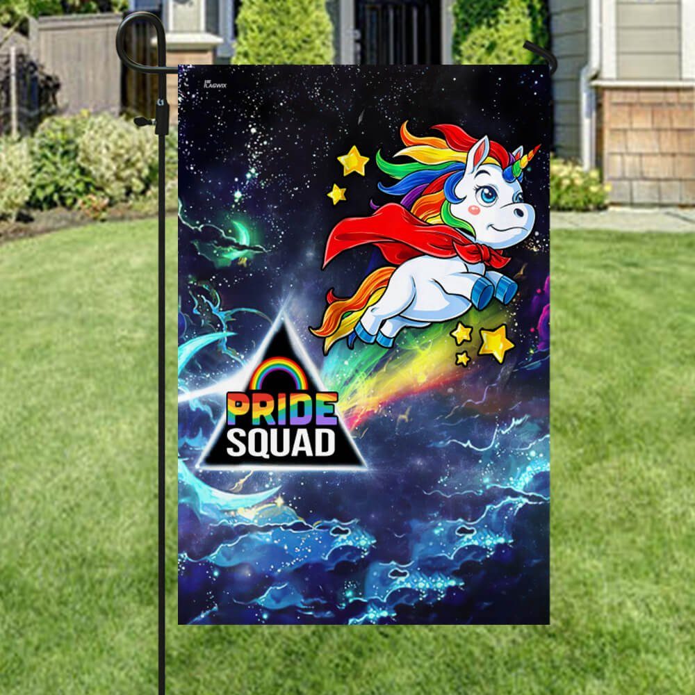 LGBT Pride Squad Flag Unicorn Fly NTB64F - Image 4