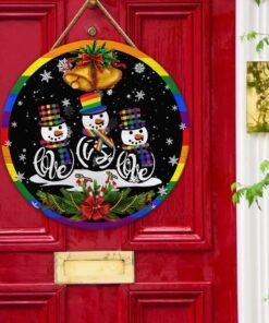 lgbt round wooden door love is love ddh2165wd 3547